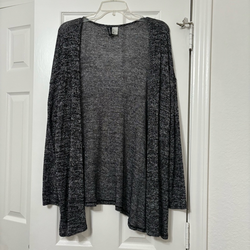 Divided black/grey cardigan